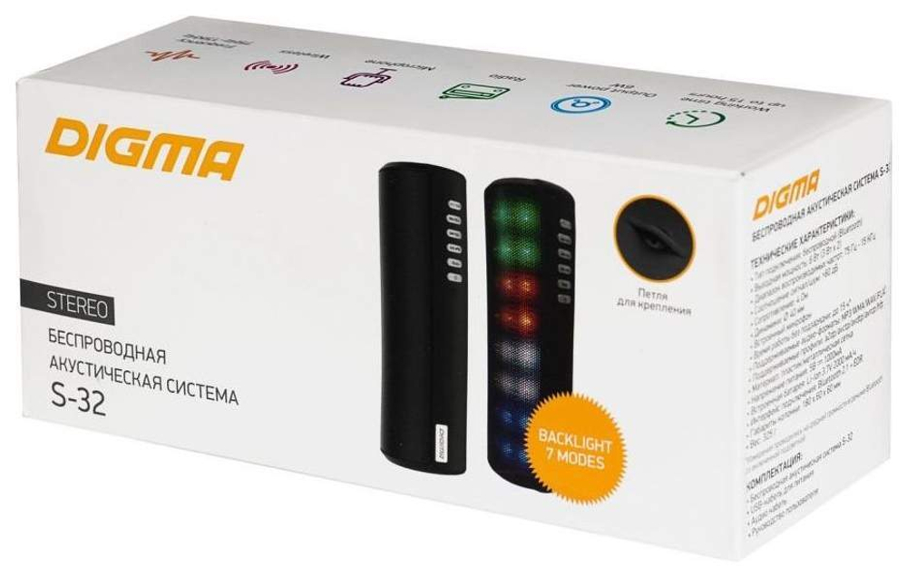 Портативная колонка DIGMA S-32 Black