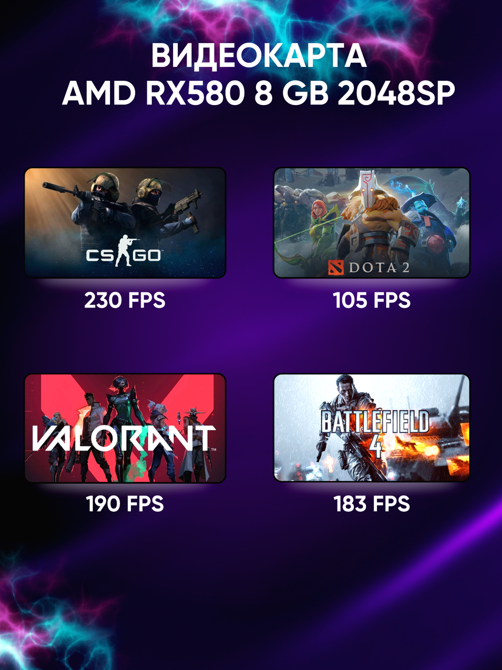Системный блок NoBrand Xeon E5-2670 V2/ RX580 8GB /RAM16GB