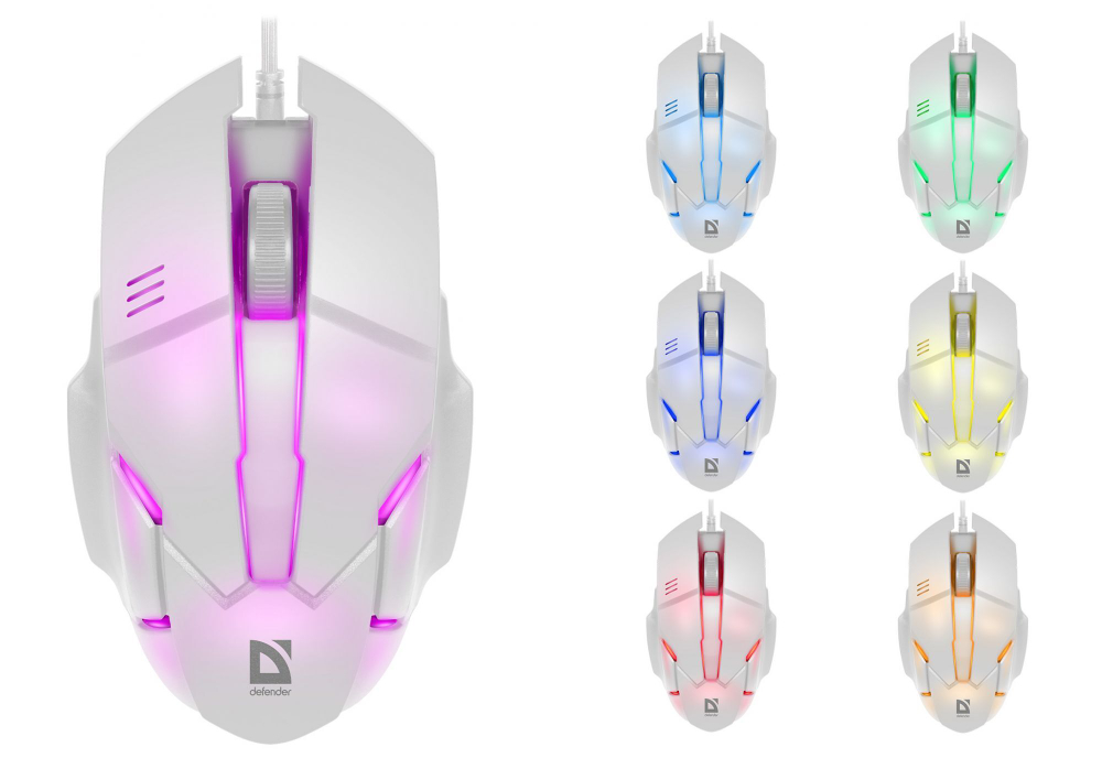 Проводная мышь Defender Host MB-982 белый