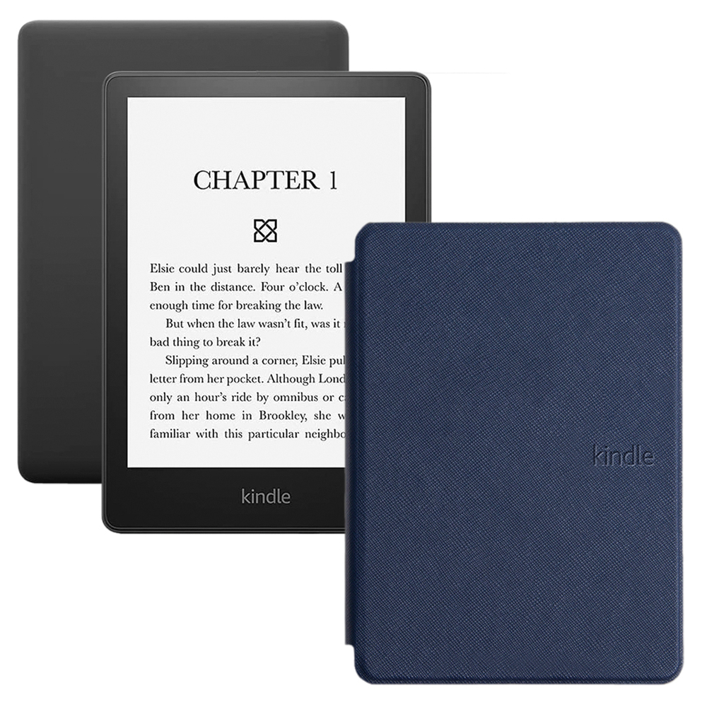 Электронная книга Amazon Kindle PaperWhite 2021 16Gb Special Offer с чехлом Blue