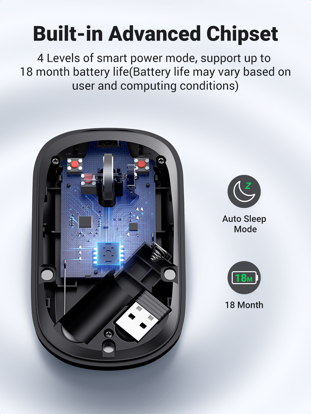 Беспроводная мышь uGreen 90372 черный
