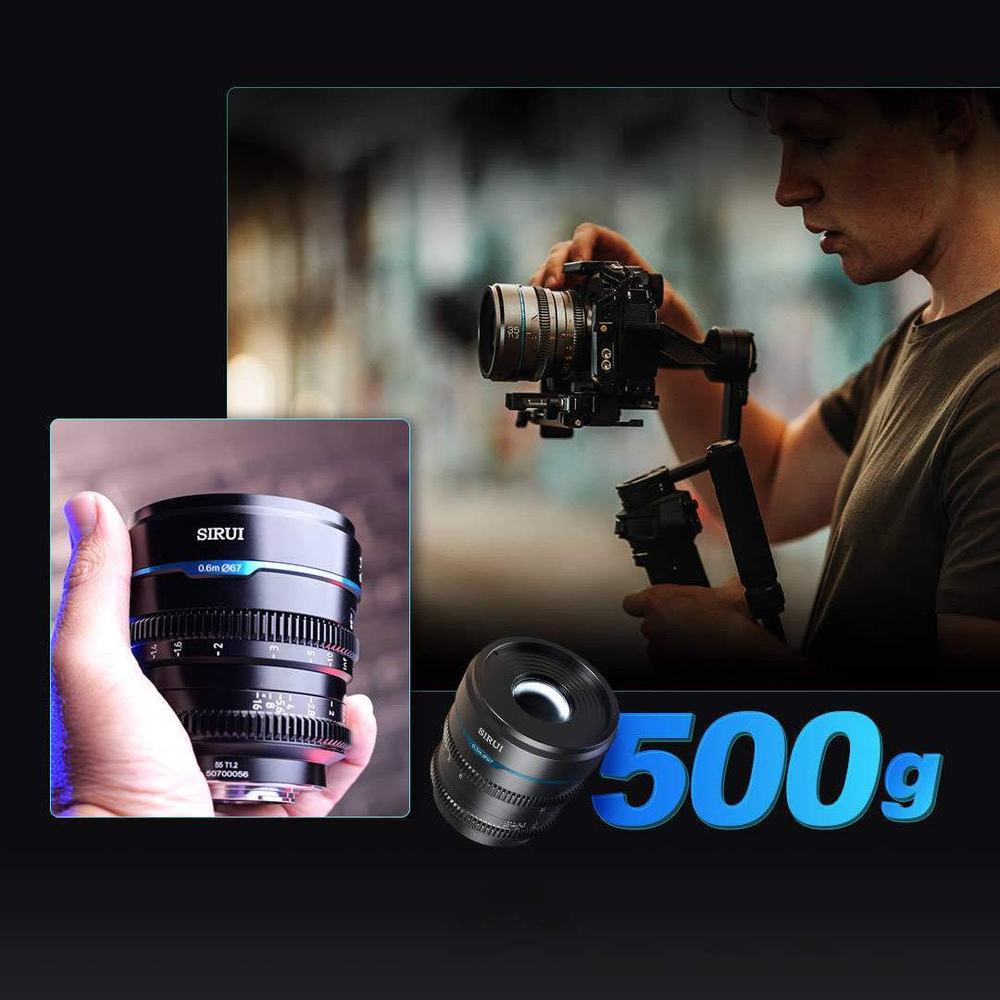 Объектив Sirui Nightwalker 55mm T1.2 S35 E-mount Grey MS55E-G (29904)