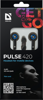 Наушники Defender Pulse 420 Blue/Black