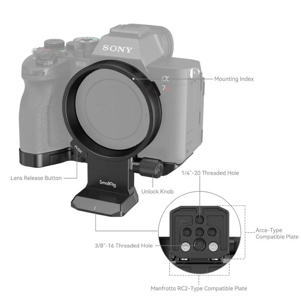 Площадка SmallRig 4148 Rotatable Horizontal-to-Vertical Mount Plate Kit