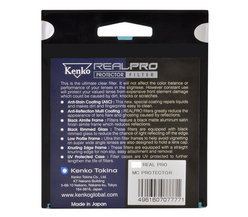 Светофильтр защитный 37 мм Kenko Real Pro MC Protector