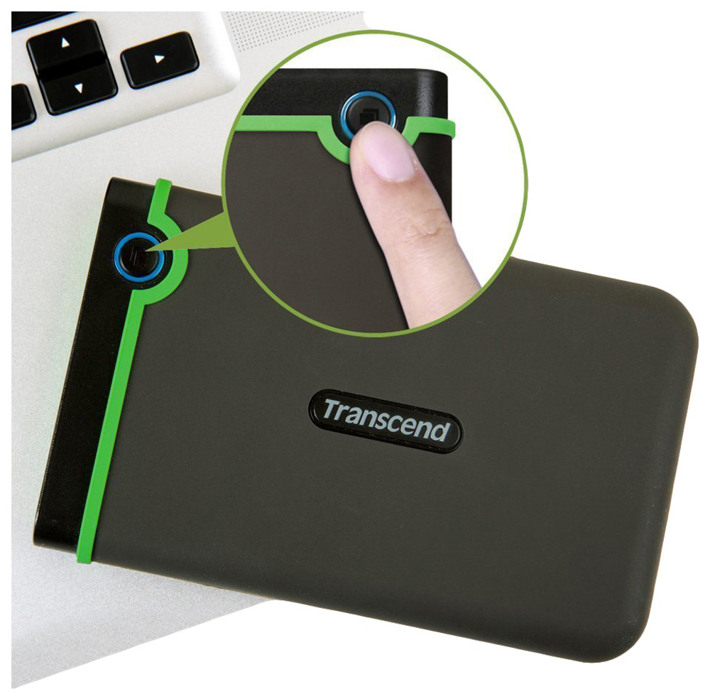 Внешний диск HDD Transcend StoreJet 2TB Green/Black (TS2TSJ25M3)