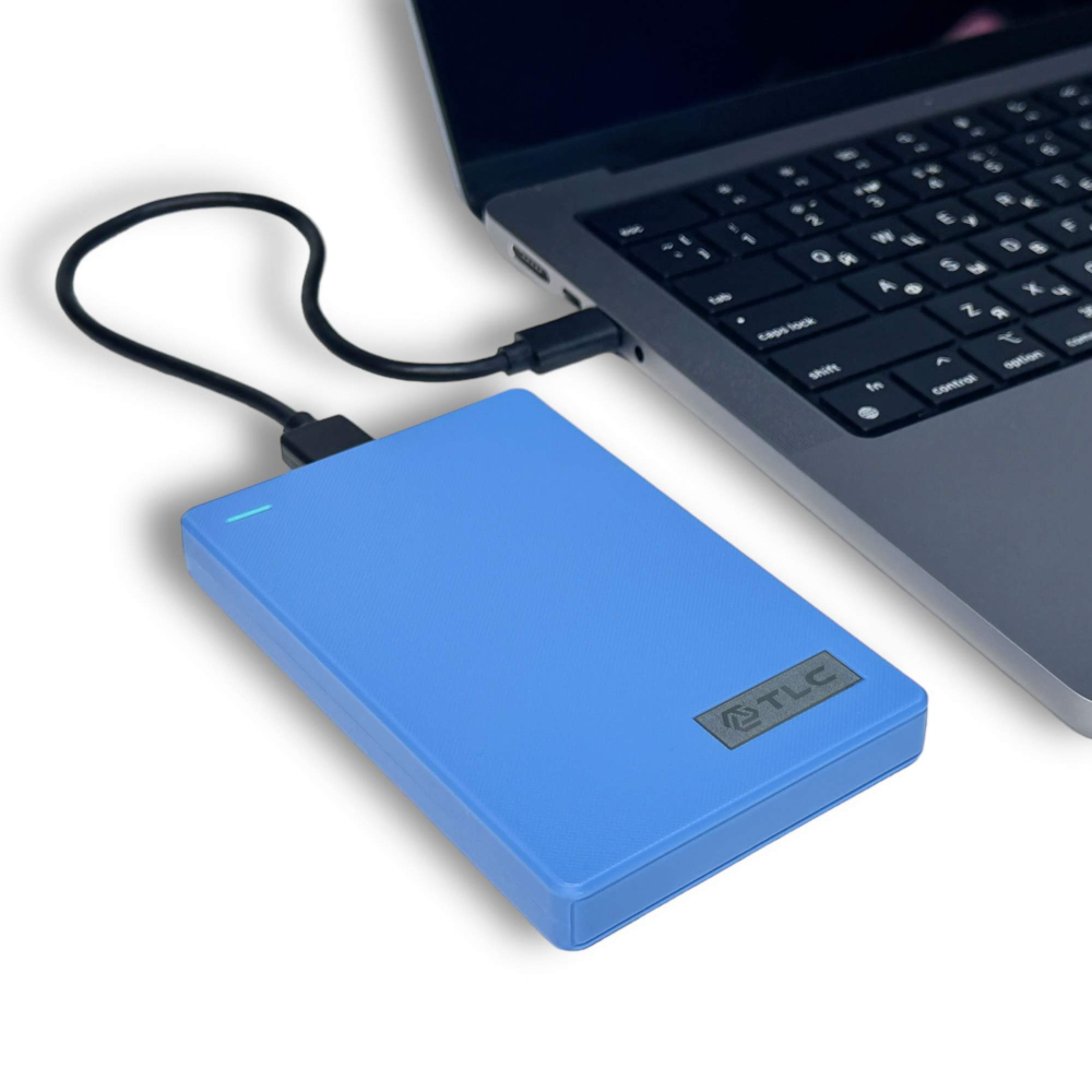 Внешний жесткий диск TLC Slim Portable, Портативный HDD 2,5" 320 Gb USB 3.0, Синий