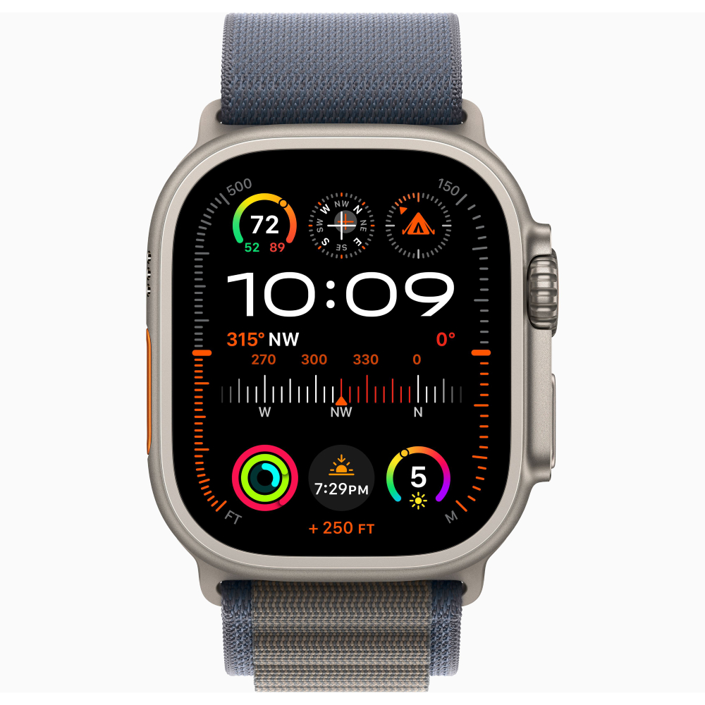 Смарт-часы Apple Watch Ultra 2 GPS, Cellular, 49 мм, Titanium, Blue Alpine, M, MREP3