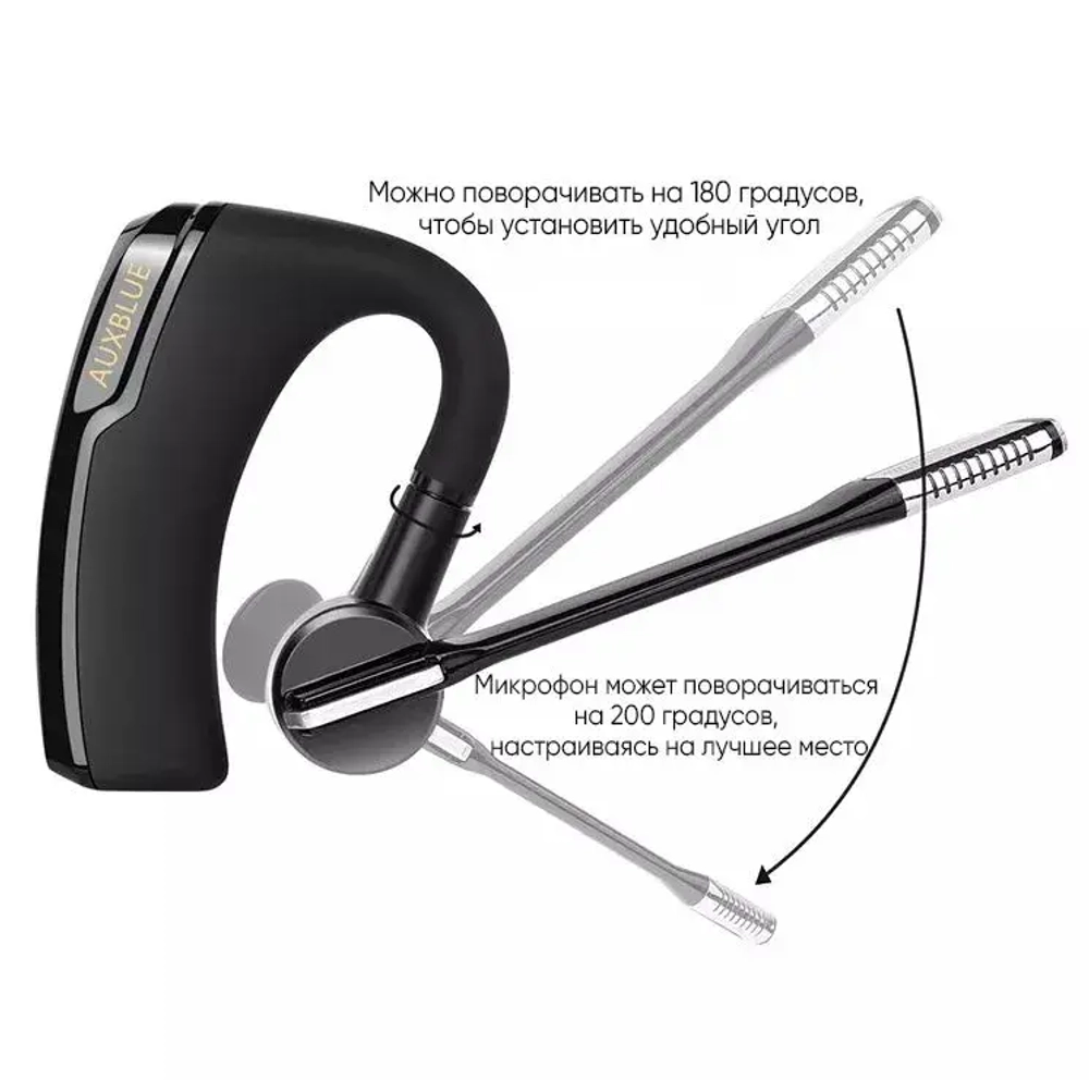 Беспроводная Bluetooth гарнитура Taymlux К6 PRO черная для 2-х смартфонов или телефонов