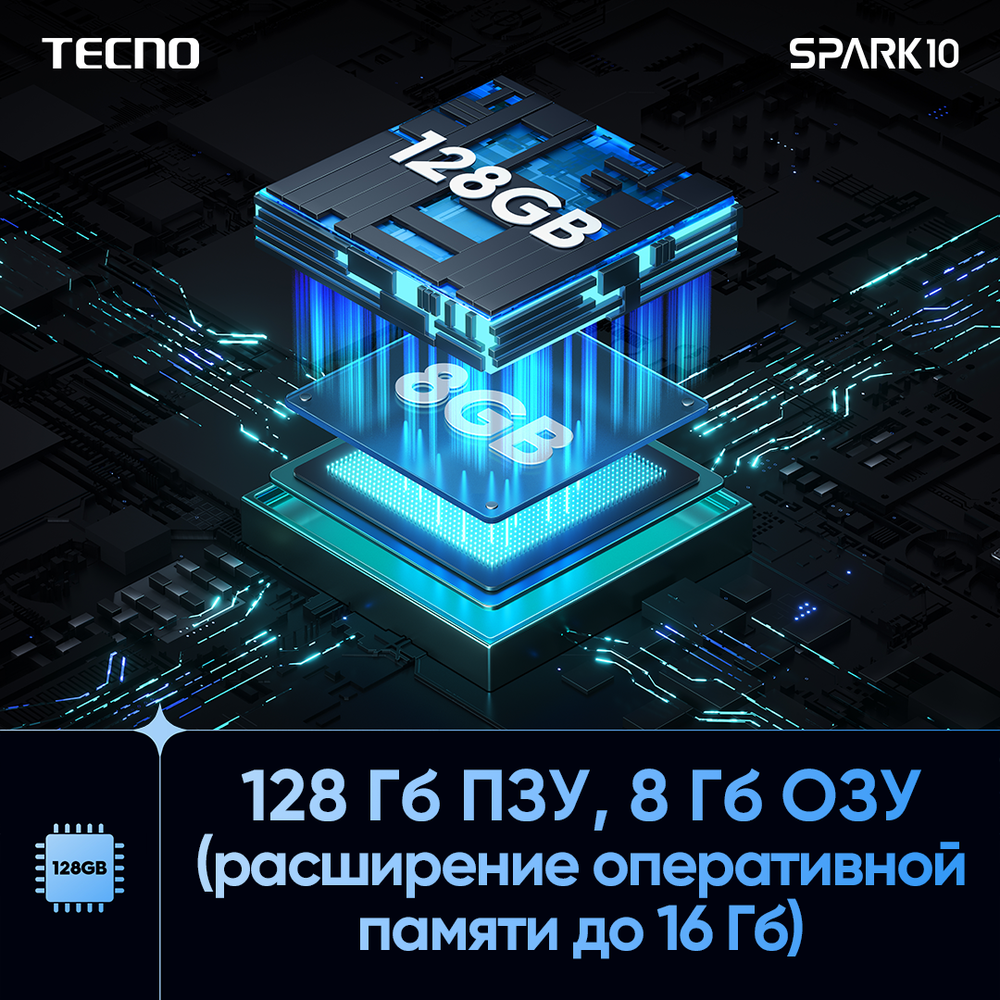 Смартфон Tecno Spark 10 4/128GB Meta Black (KI5q)