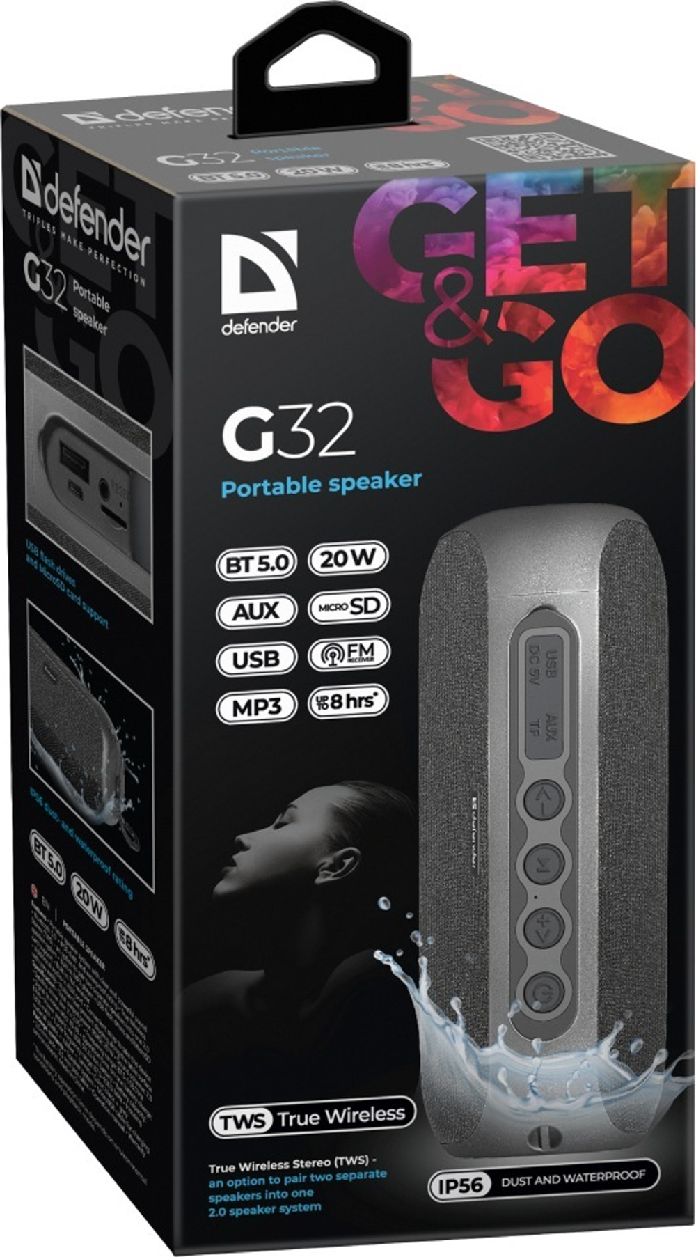 Портативная колонка Defender G32 Grey