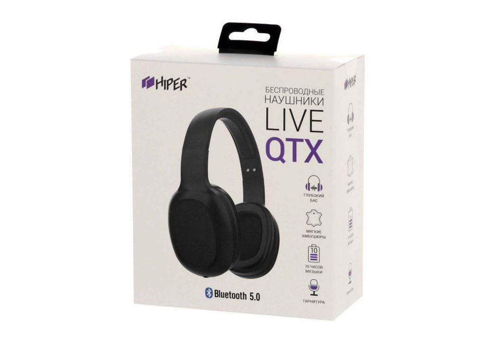 Наушники Hiper Live черный (HTW-QTX10)