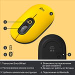 Беспроводная мышь Logitech POP Mouse Yellow/Black (910-006546)