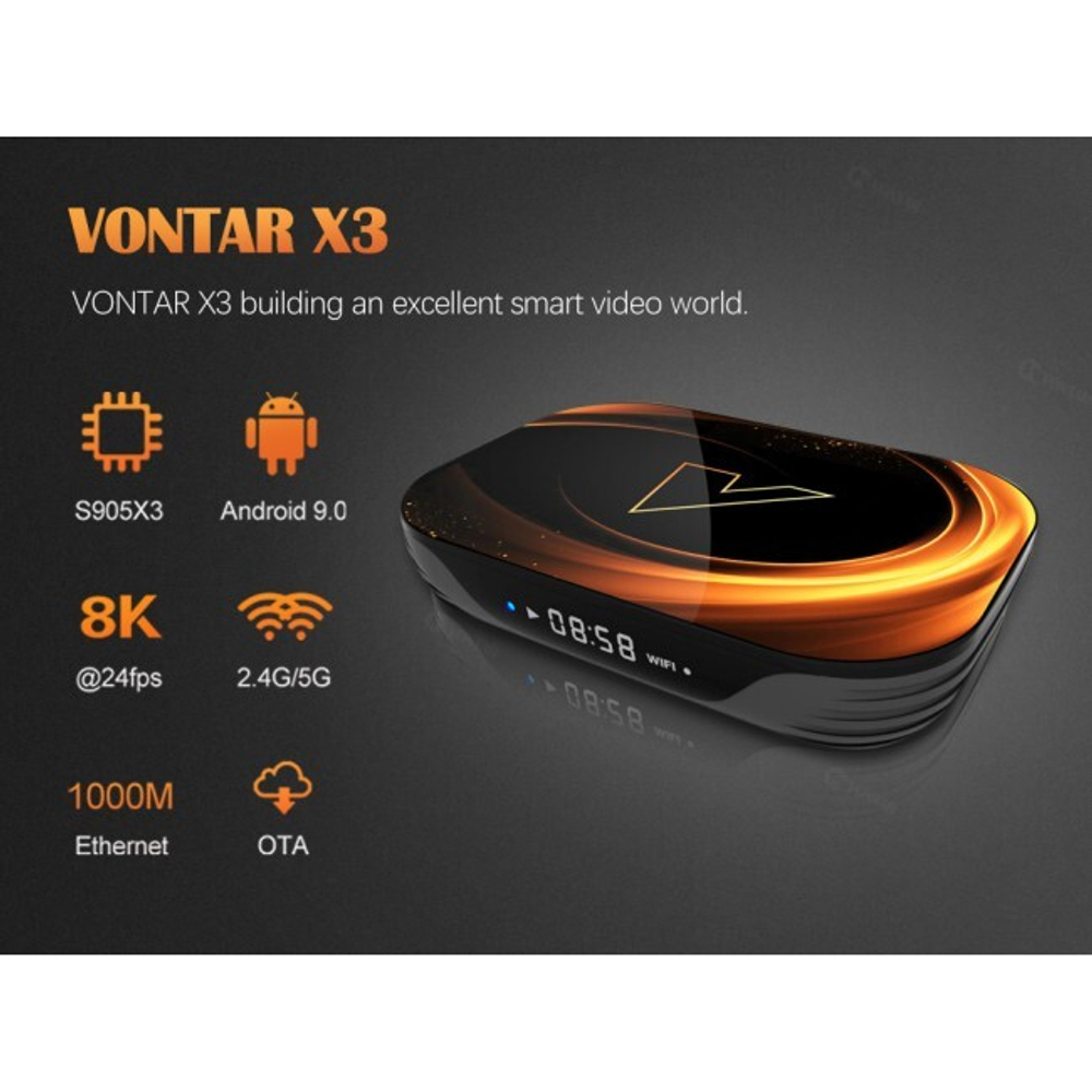 Смарт-приставка Vontar X3 4/32GB Black