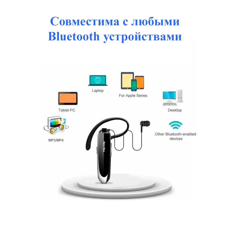 Беспроводная Bluetooth гарнитура New Bee B41 с шумоподавлением, черный
