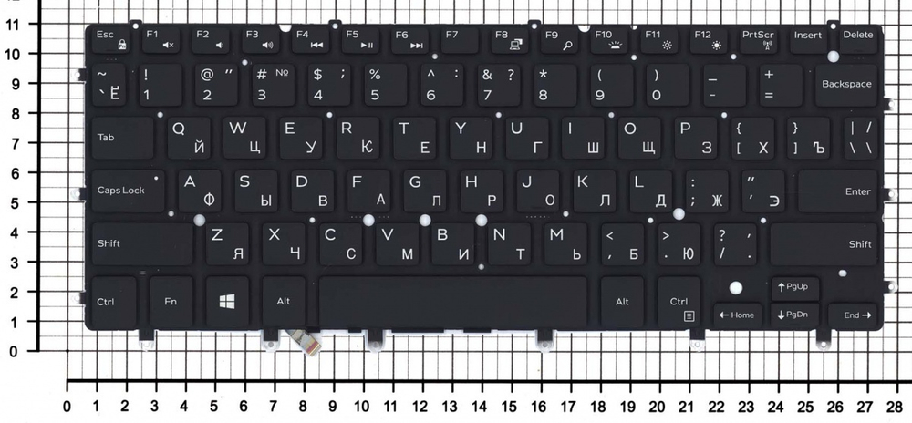 Клавиатура OEM для ноутбука Dell Precision 5510, 5520, 5530