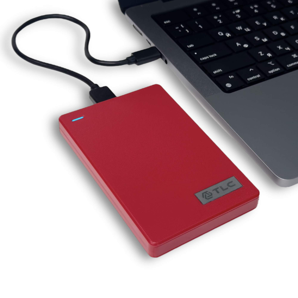 Внешний жесткий диск TLC Slim Portable, Портативный HDD 2,5" 320 Gb USB 3.0, Красный