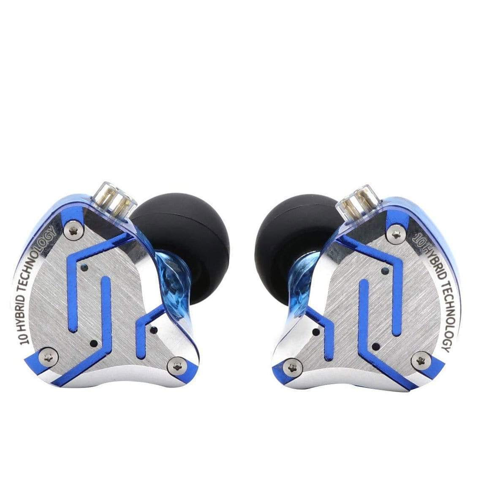 Наушники KZ ZS10 pro Glare blue с микрофоном