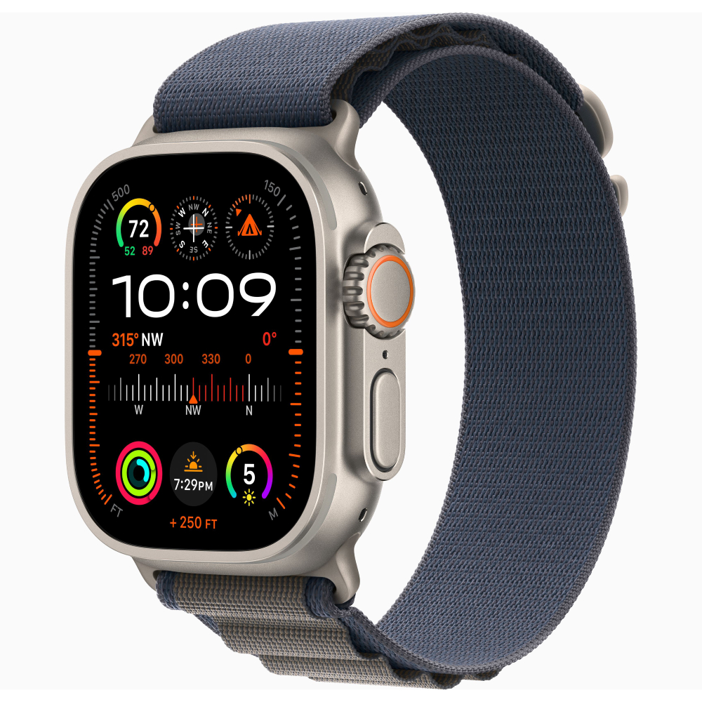 Смарт-часы Apple Watch Ultra 2 GPS, Cellular, 49 мм, Titanium, Blue Alpine, S, MREK3