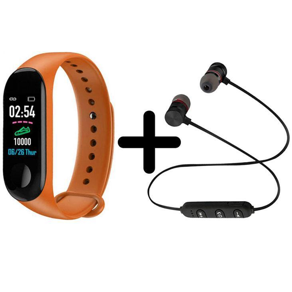 Смарт-часы BandRate Smart BRSM333PLBO-SET1 с беспроводными наушниками