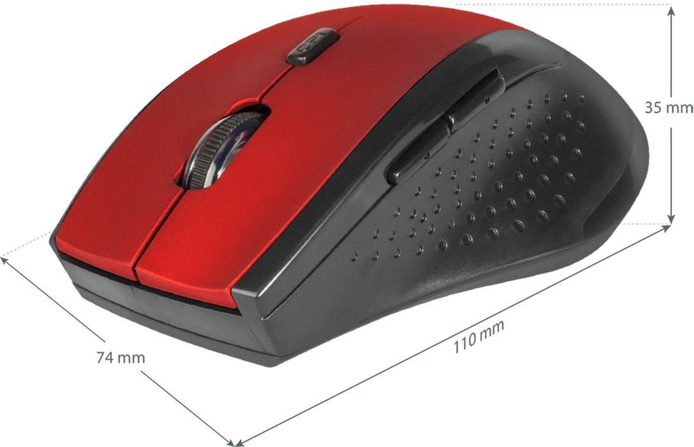 Беспроводная мышь Defender Accura MM-365 Red/Black