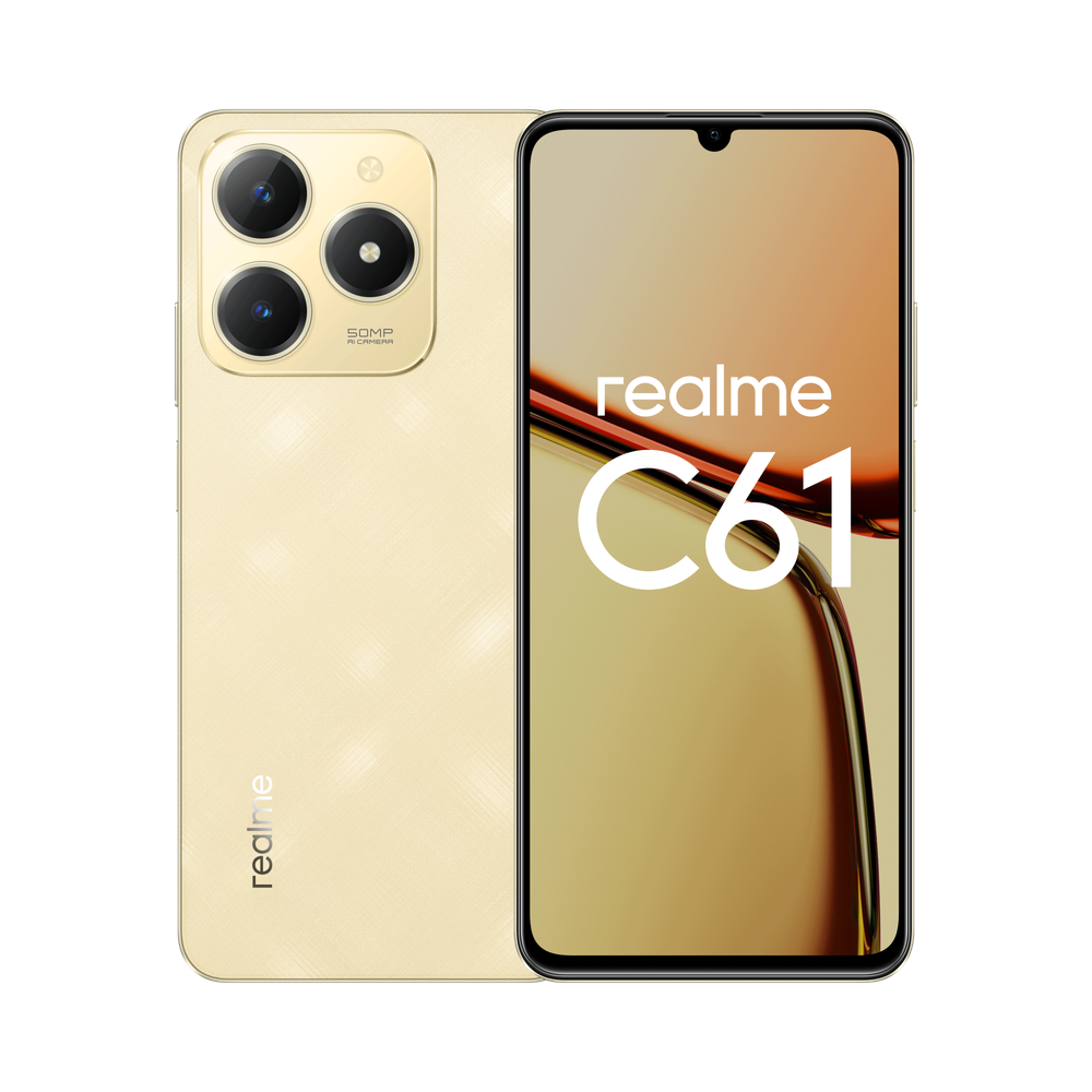 Смартфон Realme C61 8/256GB Блестящий Золотой (631011004029)