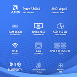 Неттоп Azerty AZ-0025 черный (120-0522)