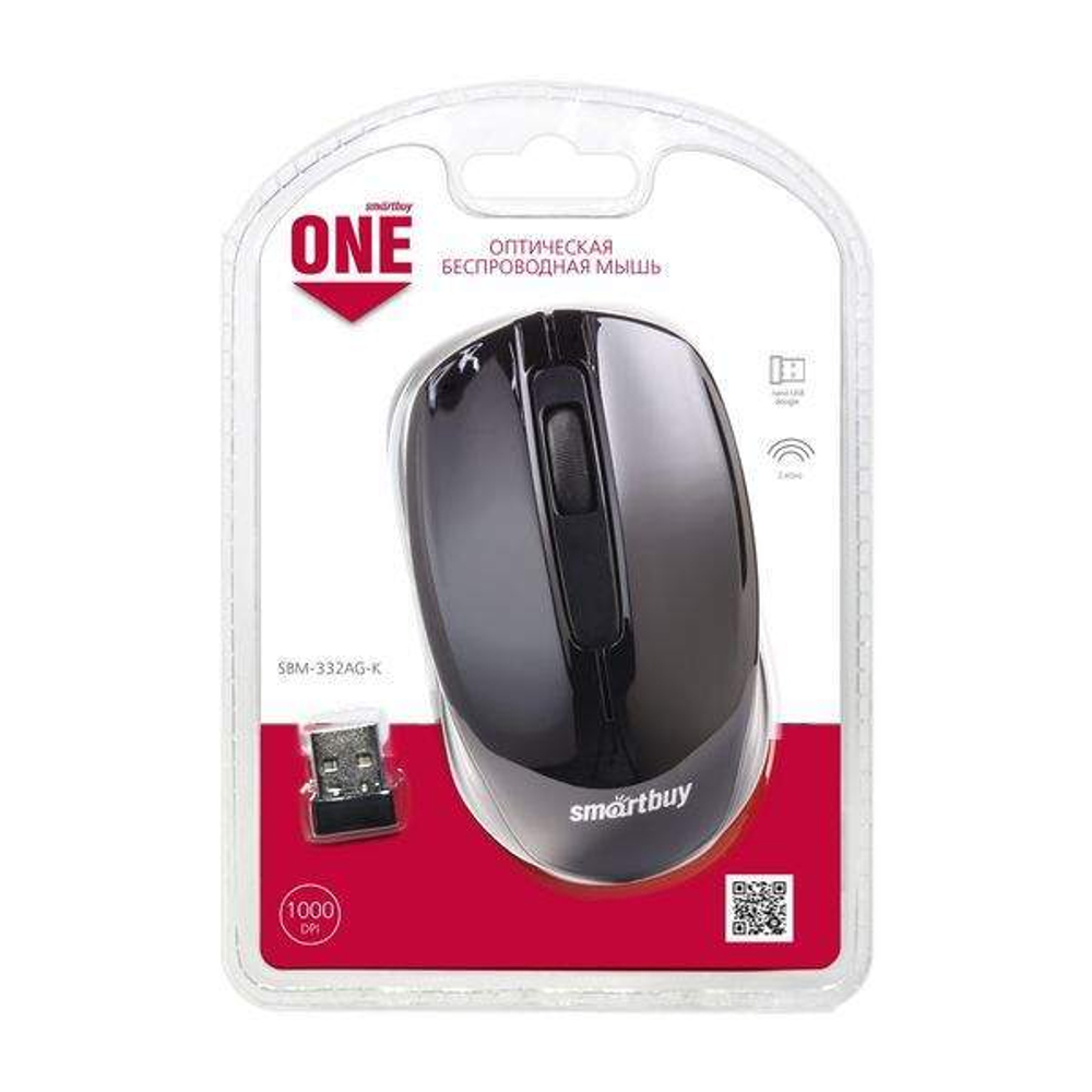 Беспроводная мышь SmartBuy ONE 332AG Black (SBM-332AG-K)