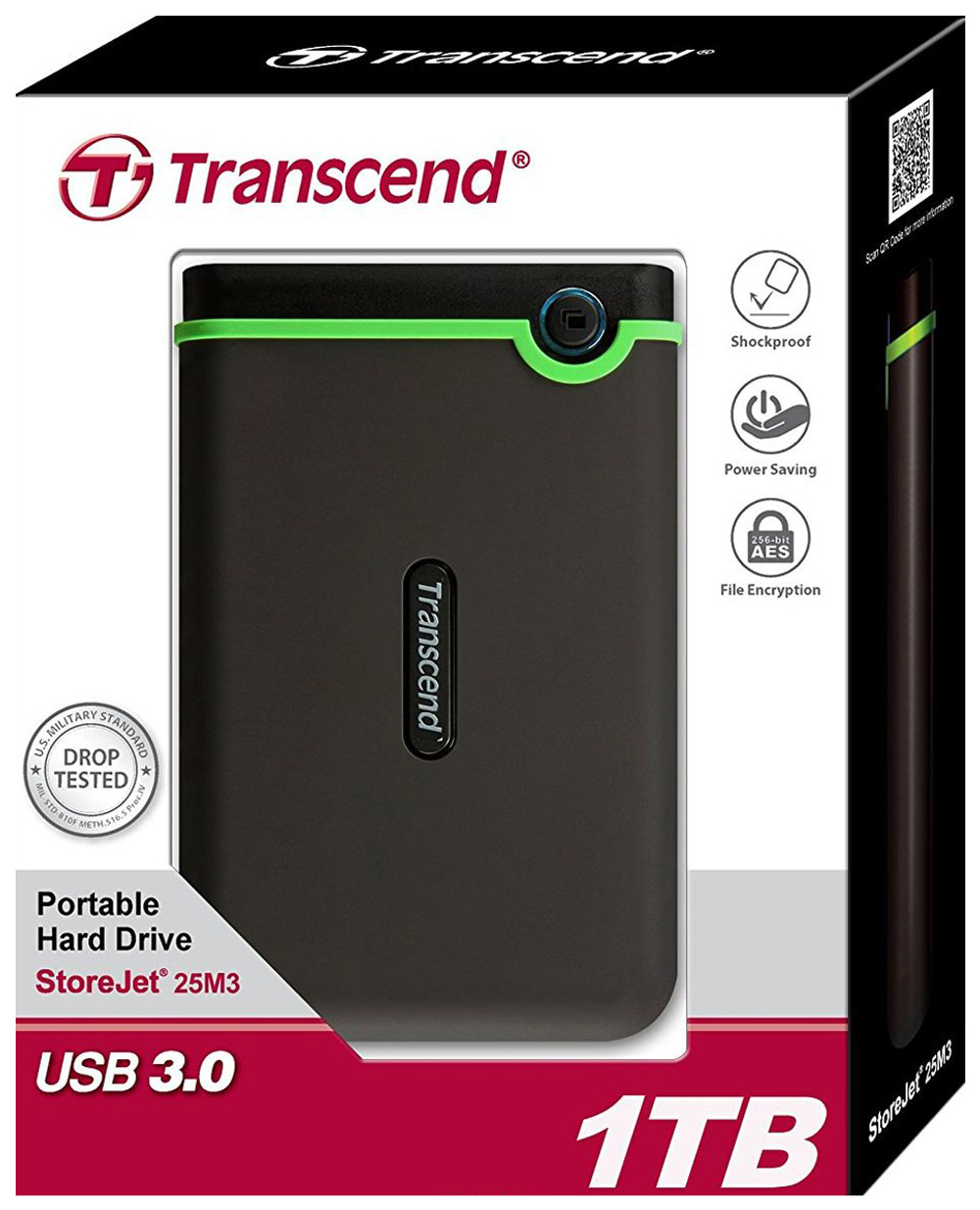 Внешний жесткий диск Transcend StoreJet 25M3S 1ТБ (TS1TSJ25M3)