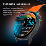 Умные часы Kieslect Calling Watch Kr Pro черный/оранжевый, синий