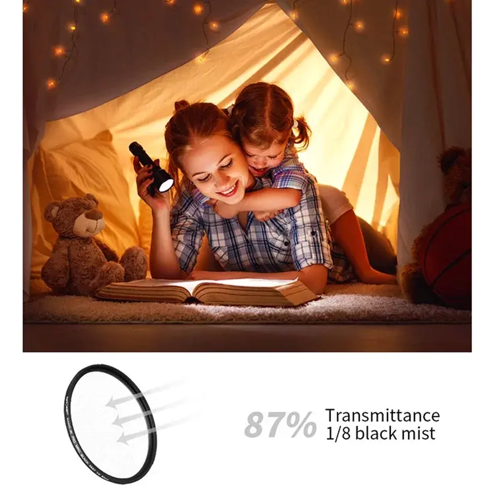 Светофильтр K&F Concept Nano-X Black Diffusion 1/8 49мм KF01.1485