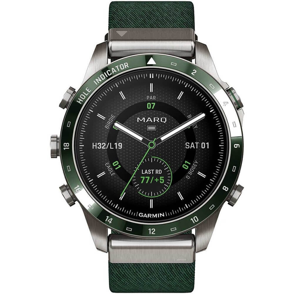 Смарт-часы Garmin Marq Golfer Gen 2 Emea серебристый/зеленый (154120)