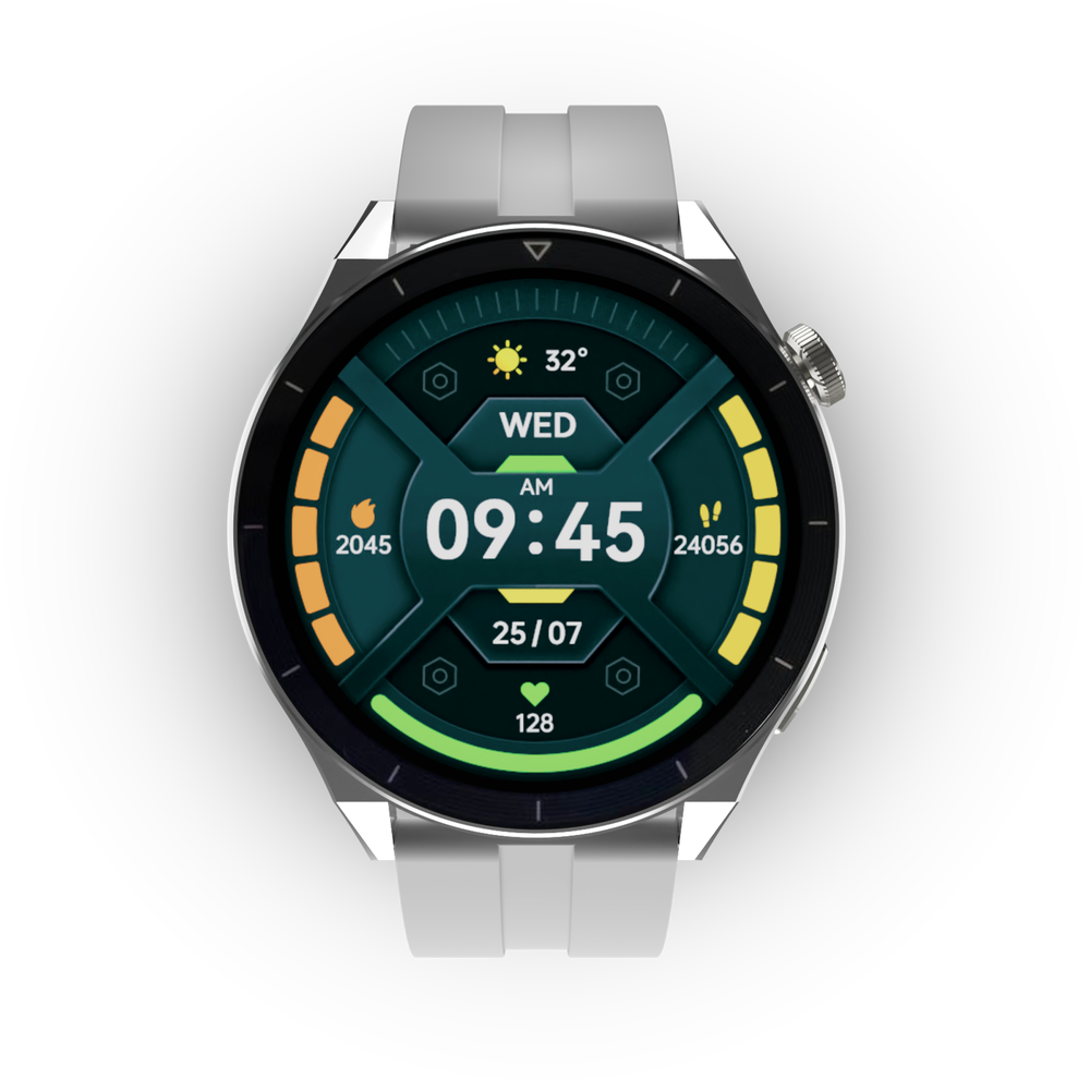 Смарт-часы CaseGuru CGWatch Round, серебристый