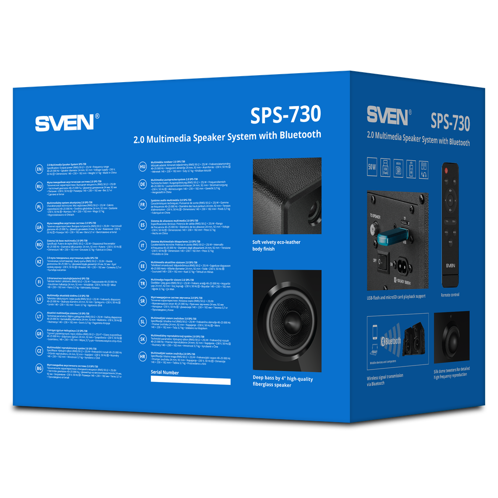 Компьютерные колонки SVEN SPS-730 Black