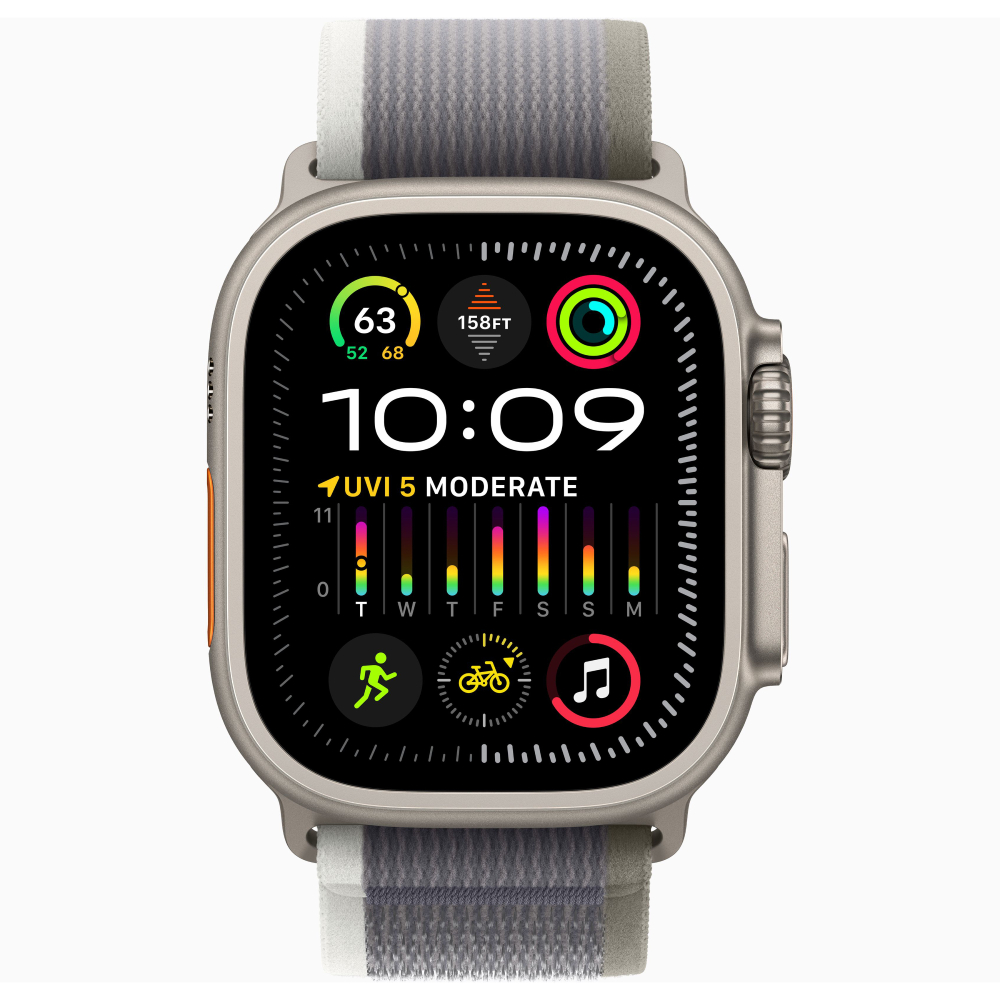 Смарт-часы Apple Watch Ultra 2 GPS, Cellular, 49 мм, Titanium, Green/Gray, S/M, MRF33LL/A