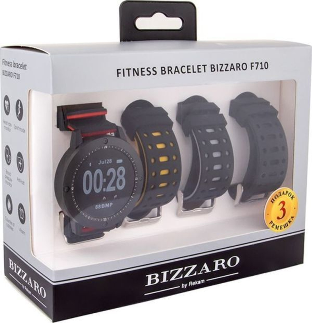 Смарт браслет BIZZARO F710 Black/Red