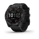 Часы Garmin Fenix 7X Solar титановый серый с черным ремешком