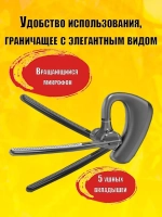 Беспроводная Bluetooth гарнитура Taymlux К20 черная с микрофоном и шумоподавлением