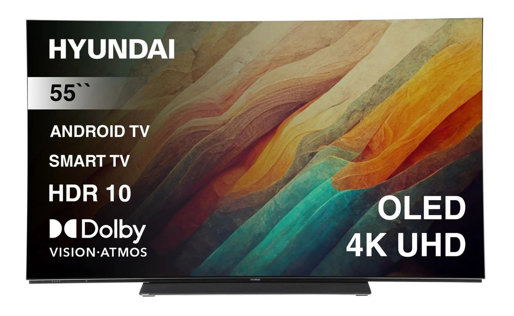 Телевизор Hyundai Android TV H-LED55OBU7700 55" OLED 4K Ultra HD Android TV черный