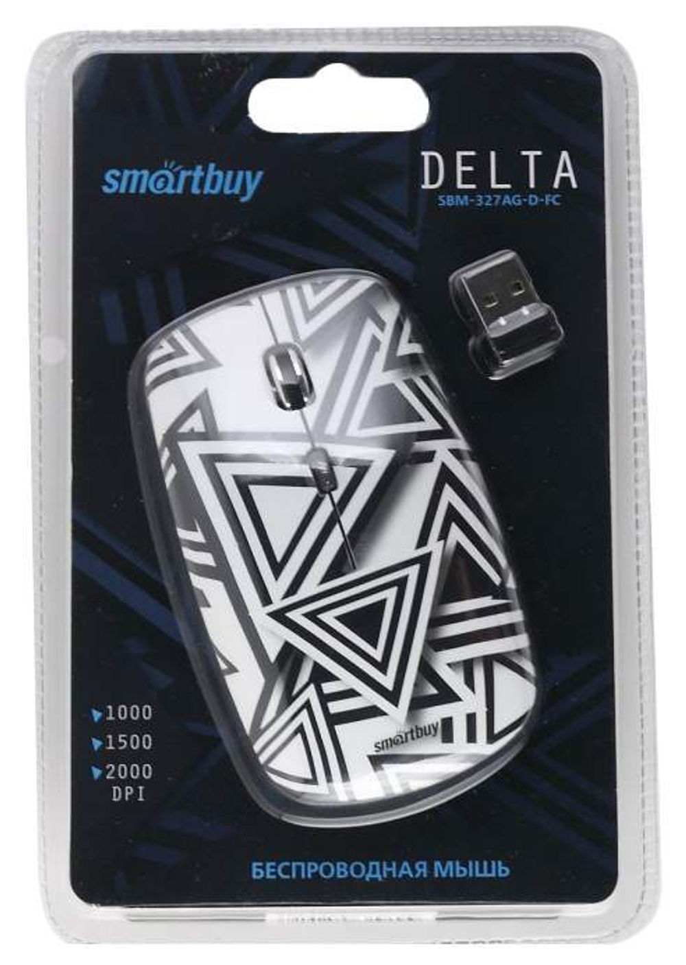 Беспроводная мышь SmartBuy 327AG White/Black (SBM-327AG-D-FC)