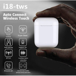 Беспроводные наушники i18 TWS с микрофоном для смартфона белые