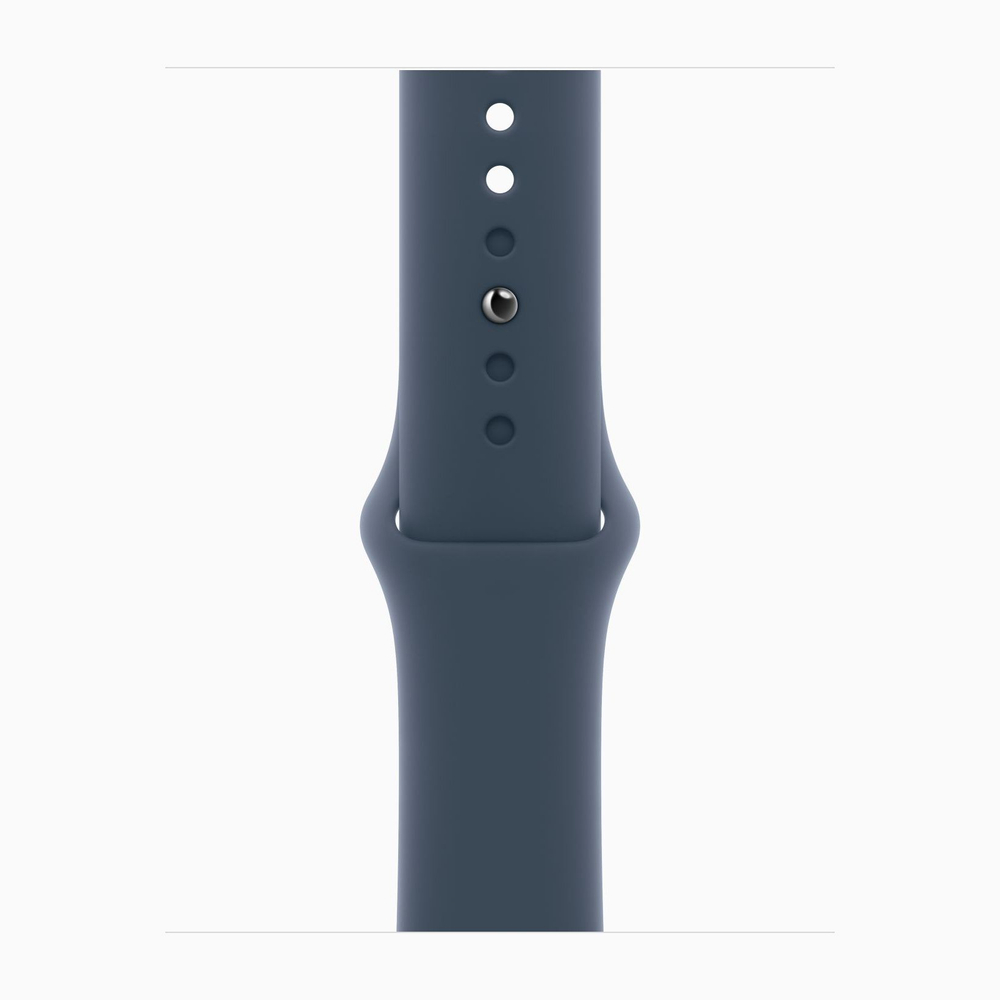 Смарт-часы Apple Watch 9 GPS, 41 mm, Silver Aluminium Case, SM, Storm Blue Sport Band