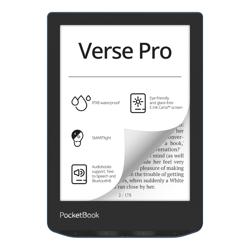 Книга электронная PocketBook 634 Verse Pro Azure, PB634-A-WW