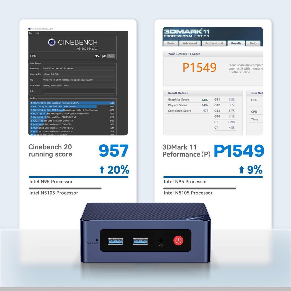 Неттоп Beelink Mini-S12-N95-8/256ГБ черный (Mini-S12-N95-8/256ГБ)
