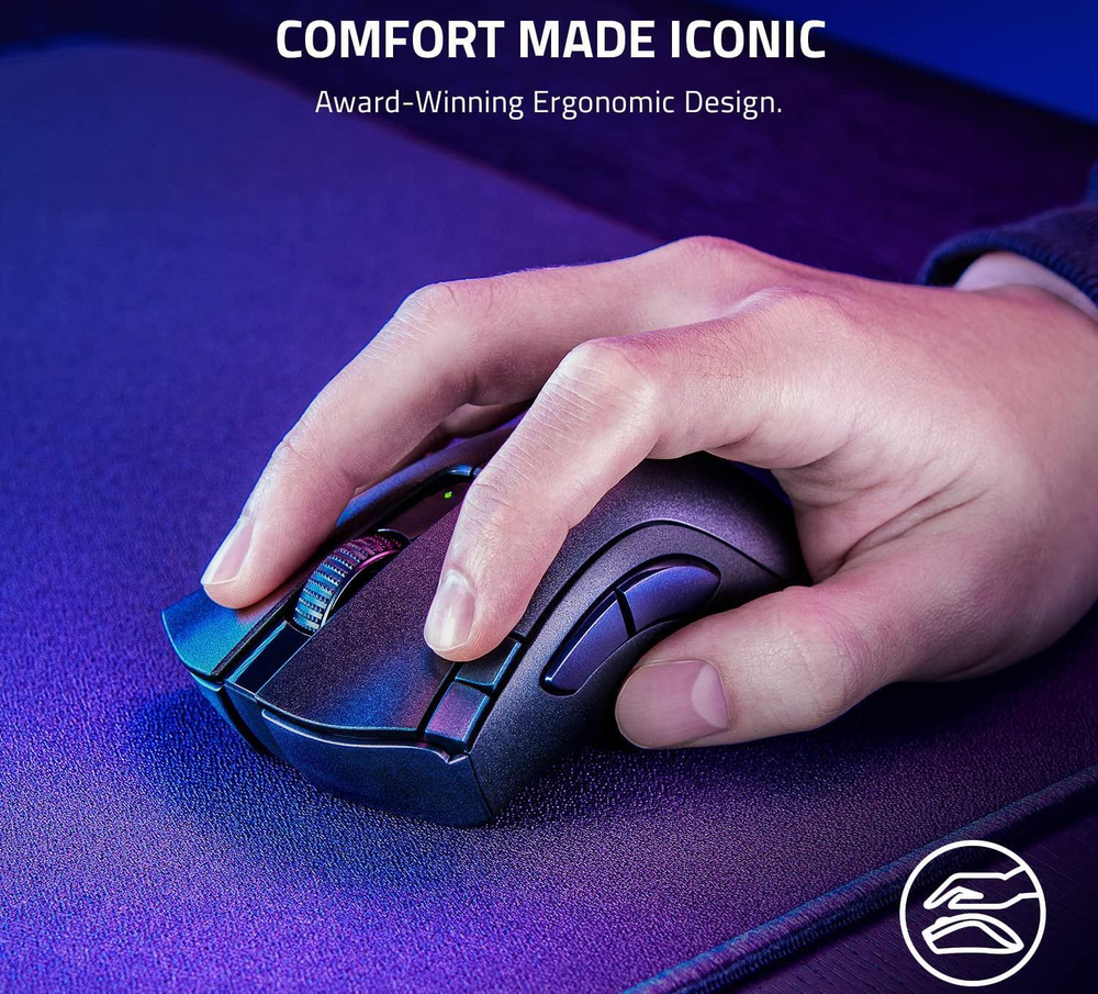 Беспроводная игровая мышь Razer DeathAdder V2 X HyperSpeed черный (RZ01-04130100-R3G1)