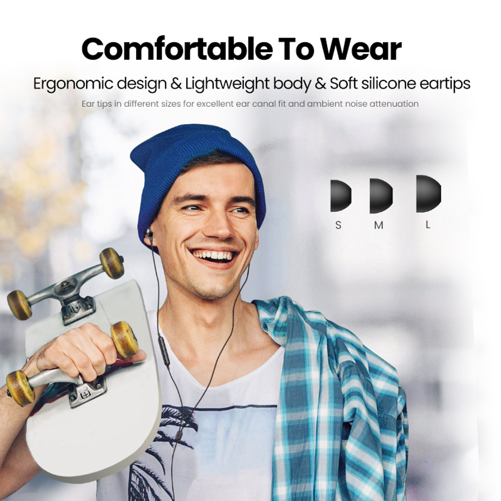 Наушники UGREEN EP103 (30631) In-Ear Earphones with Lightning Connector. Черный
