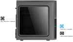Системный блок SH i5-10400F/H510/DDR4 8Gb/SSD 500Gb/GT 1030 2Gb/ AС CS-105 Blue-Black