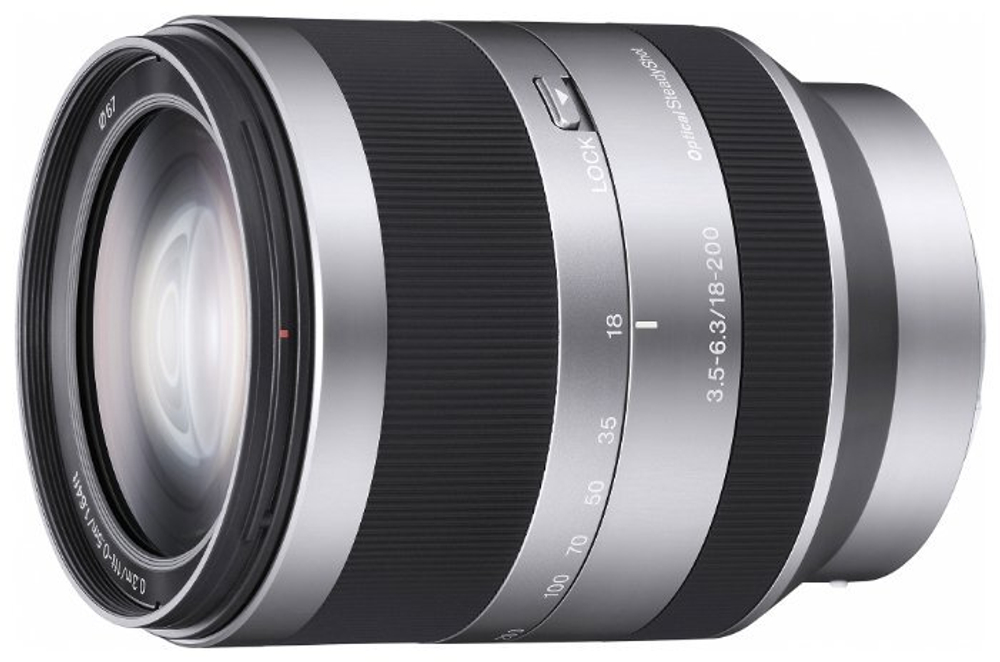 Объектив Sony 18-200mm f/3.5-6.3 E SEL-18200 серебристый