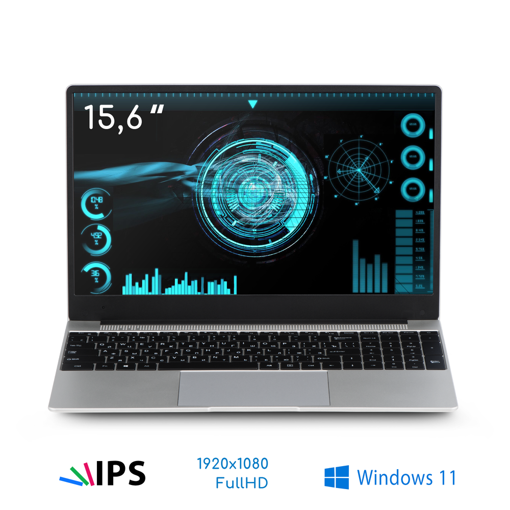 Ноутбук Azerty RB-1552 Silver (120-0615)
