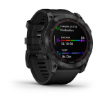 Часы Garmin Fenix 7X Solar титановый серый с черным ремешком